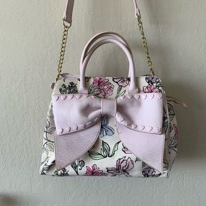 Betsy Johnson Floral Spring Bow Crossbody Purse